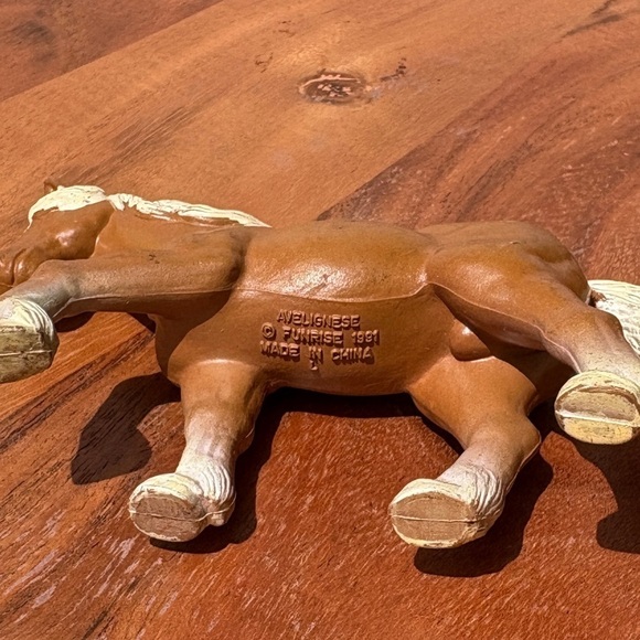 Vintage 1991 Funrise International Vinyl Horse Figure - AVELIGNESE (Haflinger) - Picture 6 of 7